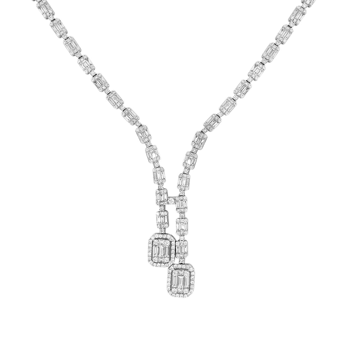 18kt White Gold Diamond Necklace