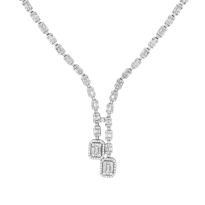 18kt White Gold Diamond Necklace