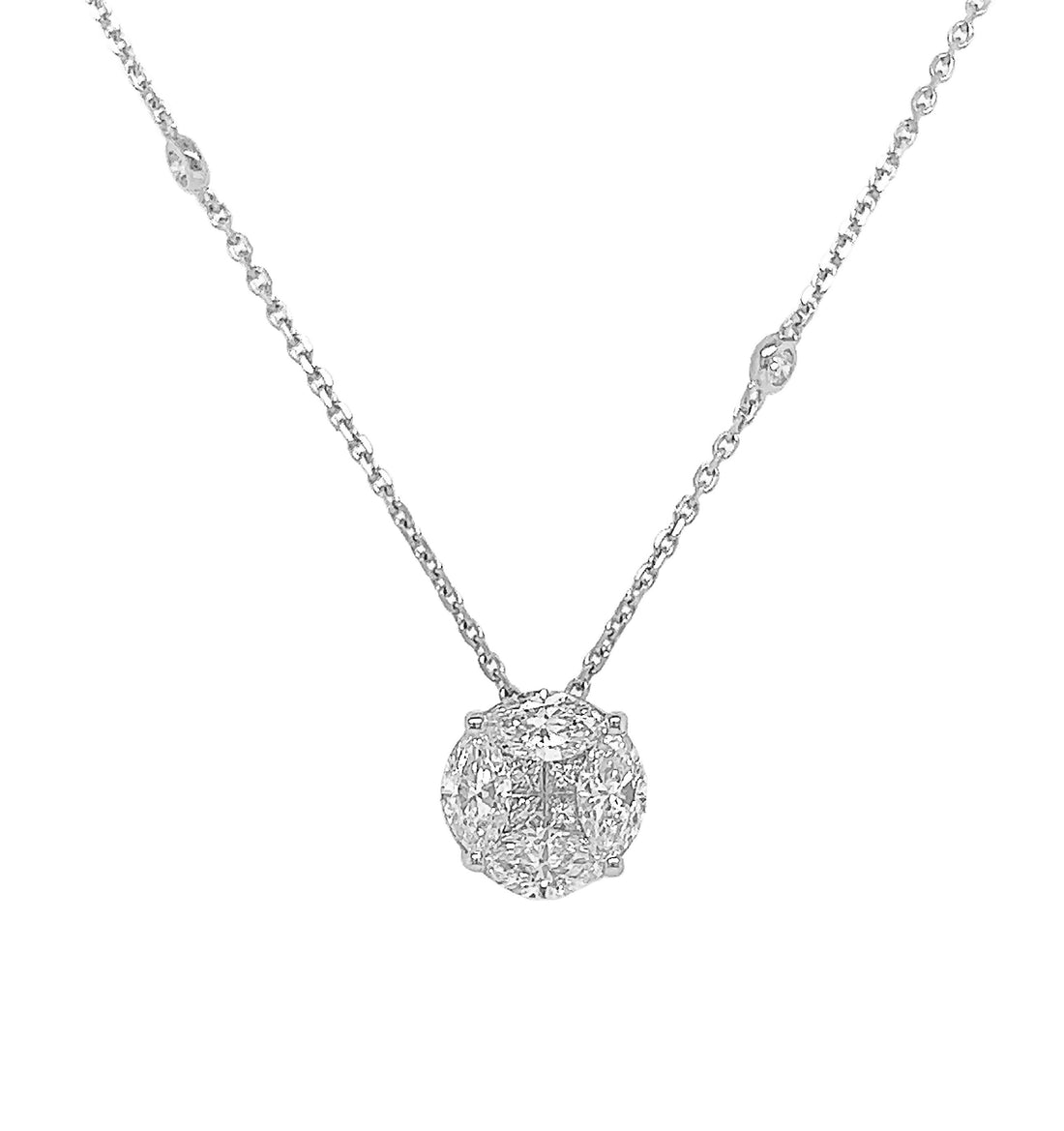 18kt White Gold Diamond Pendant