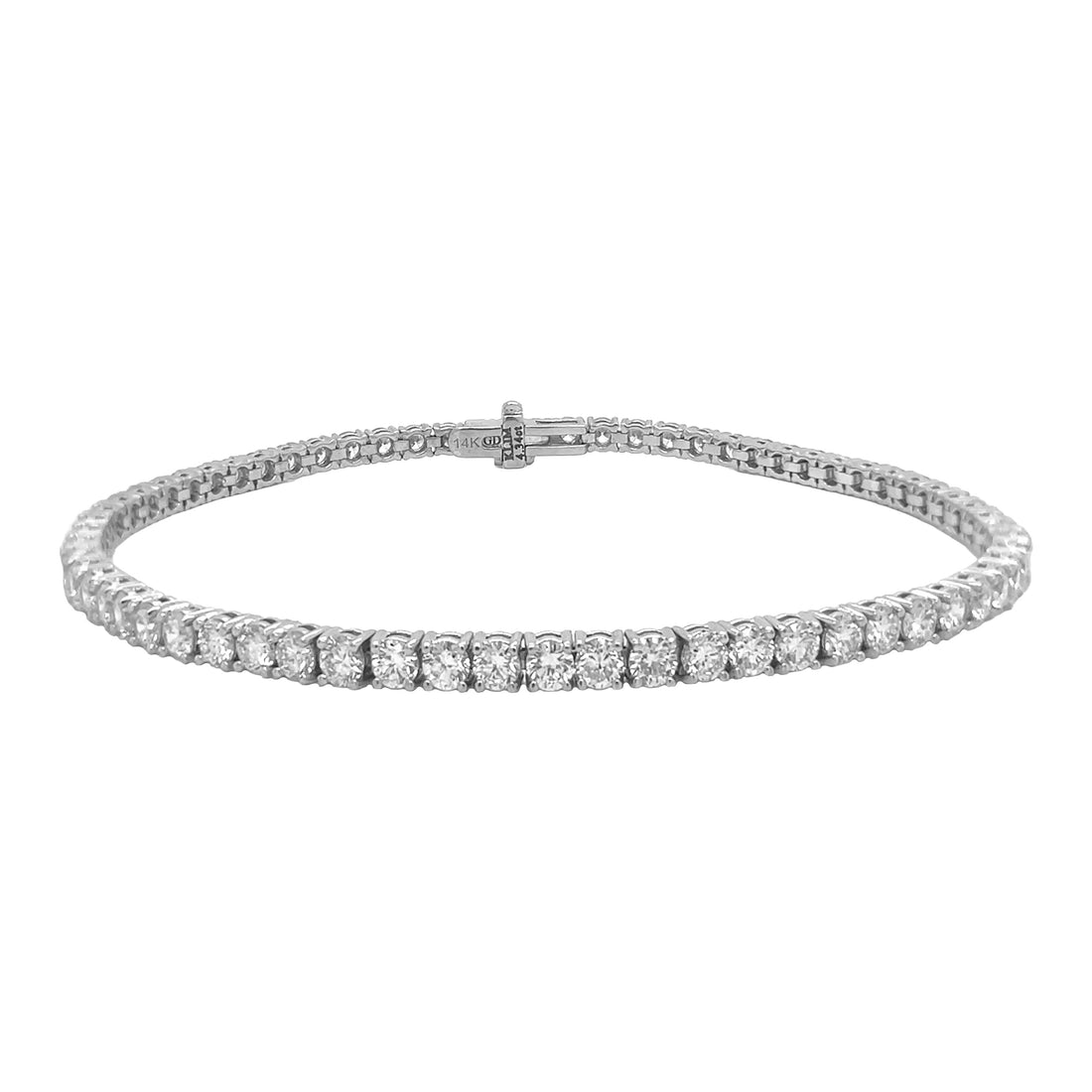 14kt White Gold Lab Diamond Tennis Bracelet