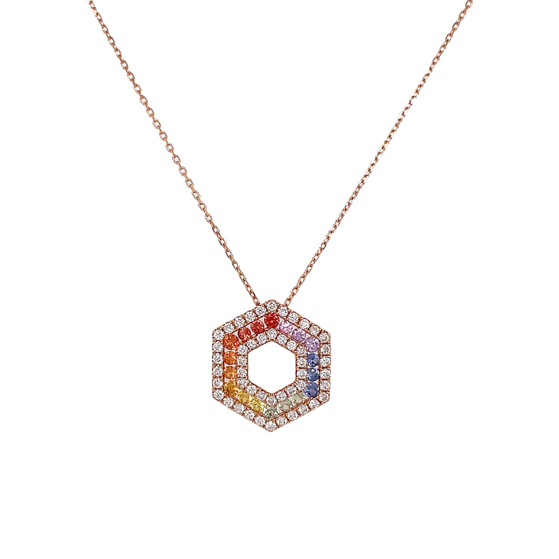 18kt Rose Gold Diamond Pendant