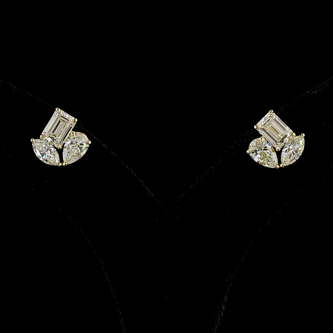 14kt Yellow Gold Lab Diamond Earring