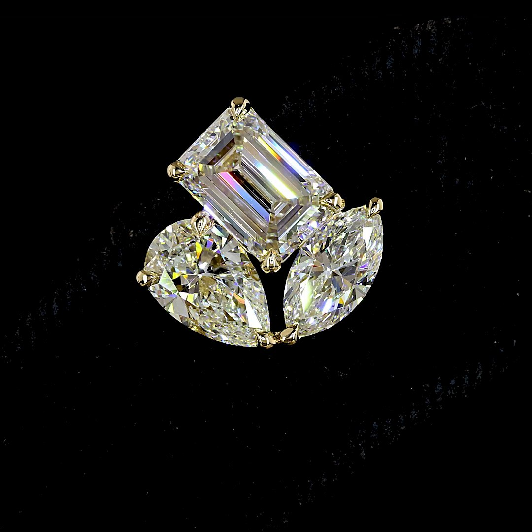 14kt Yellow Gold Lab Diamond Earring