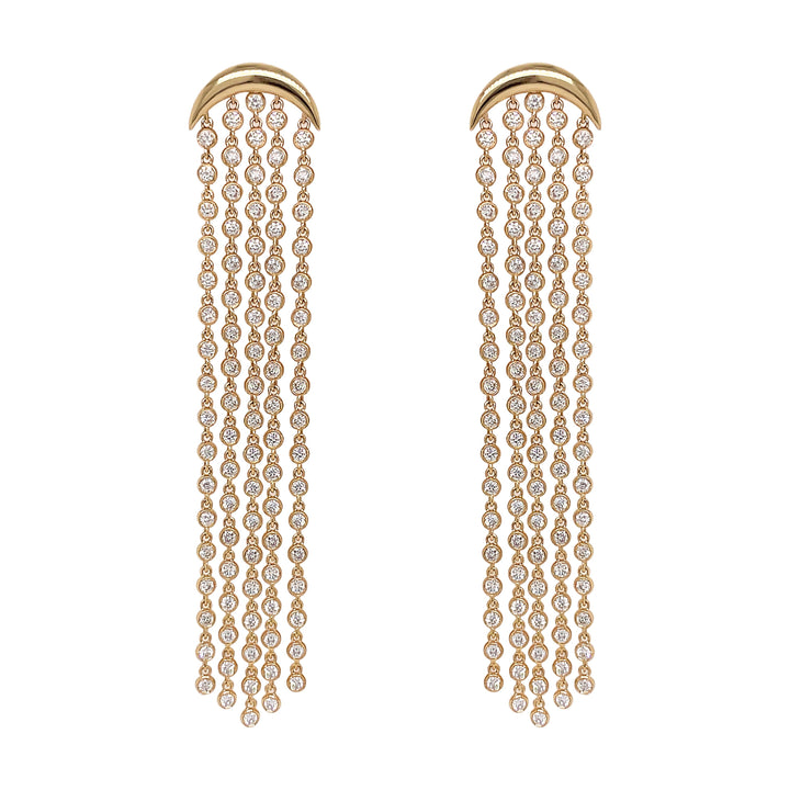 18kt Yellow Gold Diamond Earrings