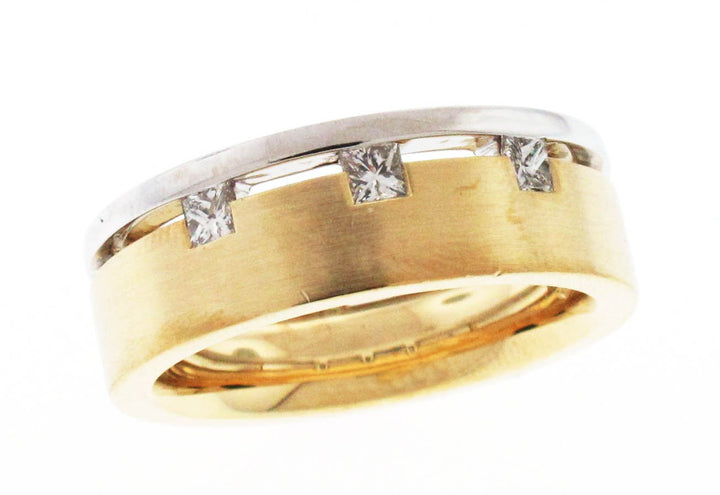 18kt White And Yellow Gold Diamond Band
