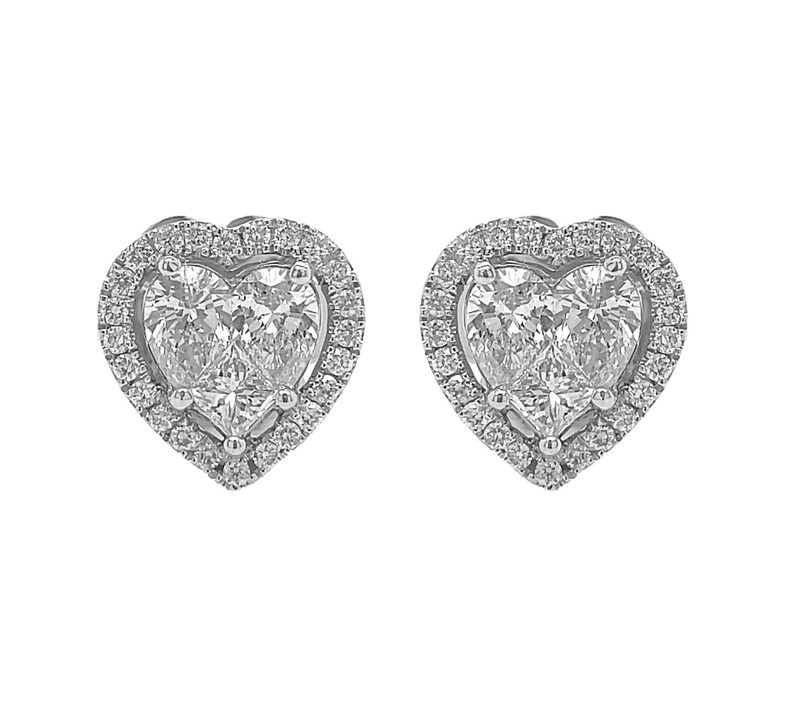 18kt White Gold Diamond Studs