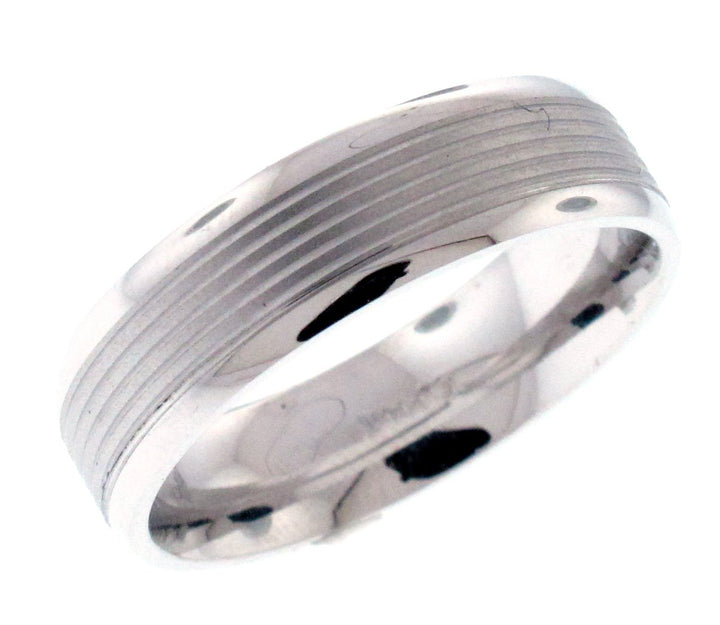 14kt White Gold Men's Wedding Band