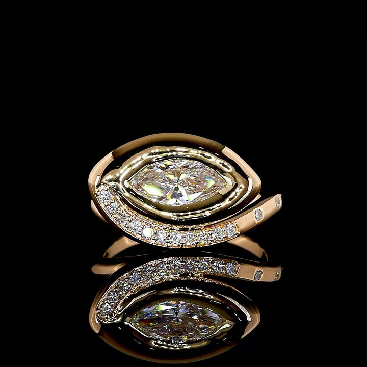 18kt Rose Gold Lab Diamond Ring