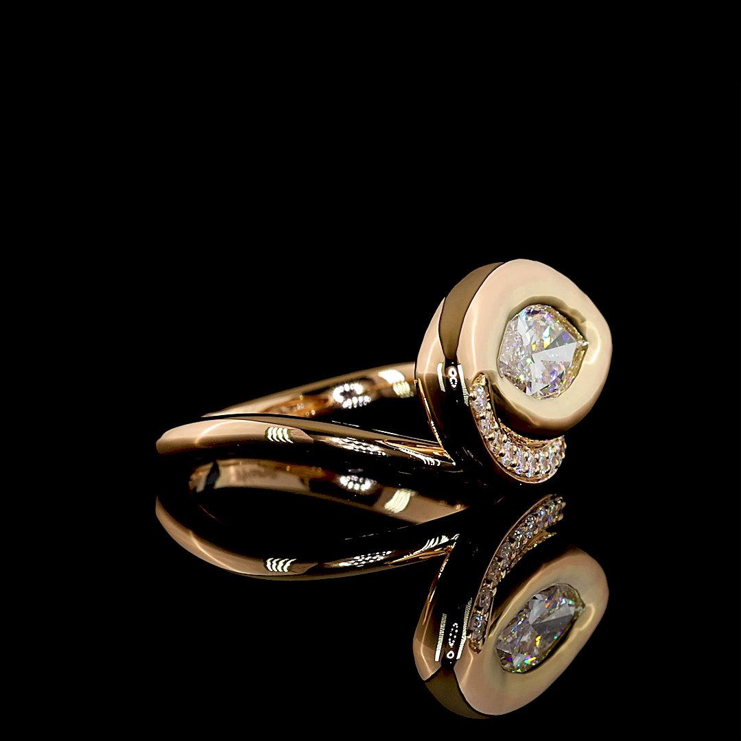 18kt Rose Gold Lab Diamond Ring