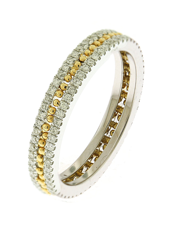 18kt White And Yellow Gold Diamond Band