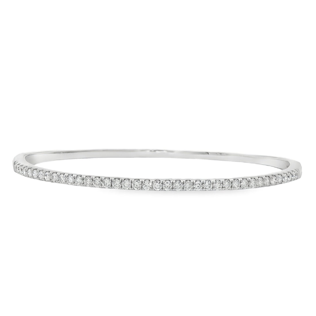14kt White Gold Lab Diamond Bangle