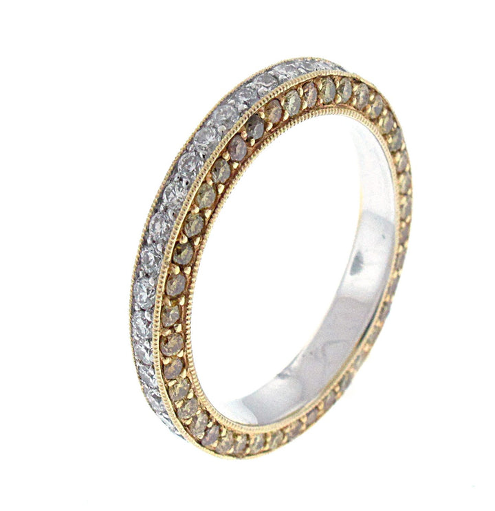 18kt White Gold Yellow Diamond Eternity Band