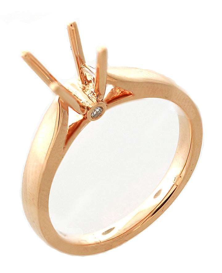 18kt Rose Gold Diamond Semi Mount