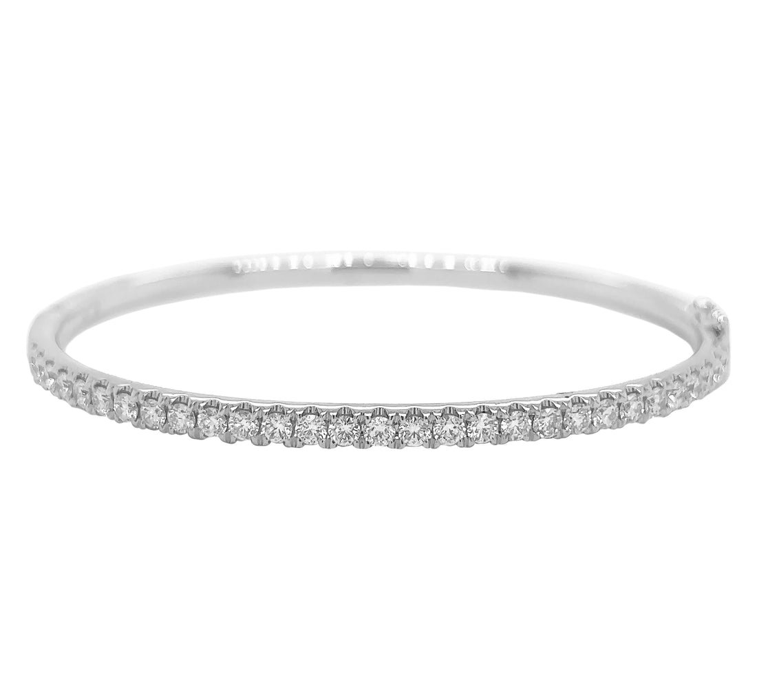 18kt White Gold Diamond Bangle