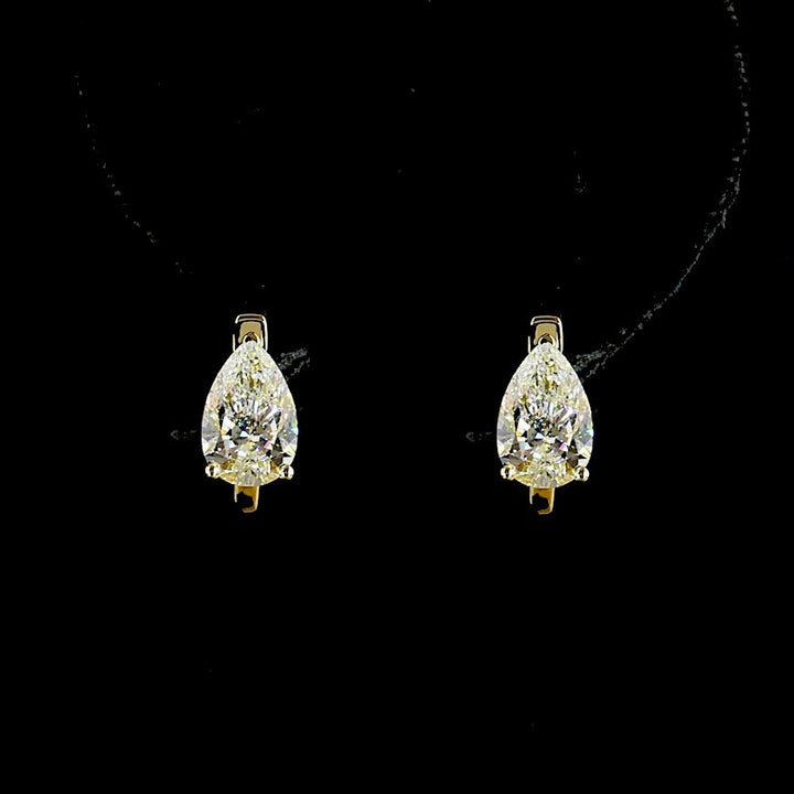 14kt Yellow Gold Lab Diamond Huggie Earrings