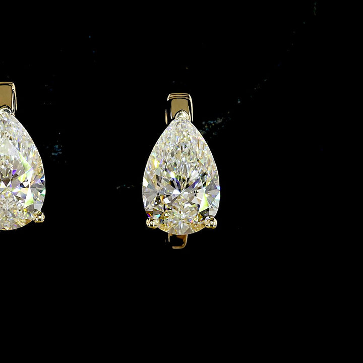 14kt Yellow Gold Lab Diamond Huggie Earrings