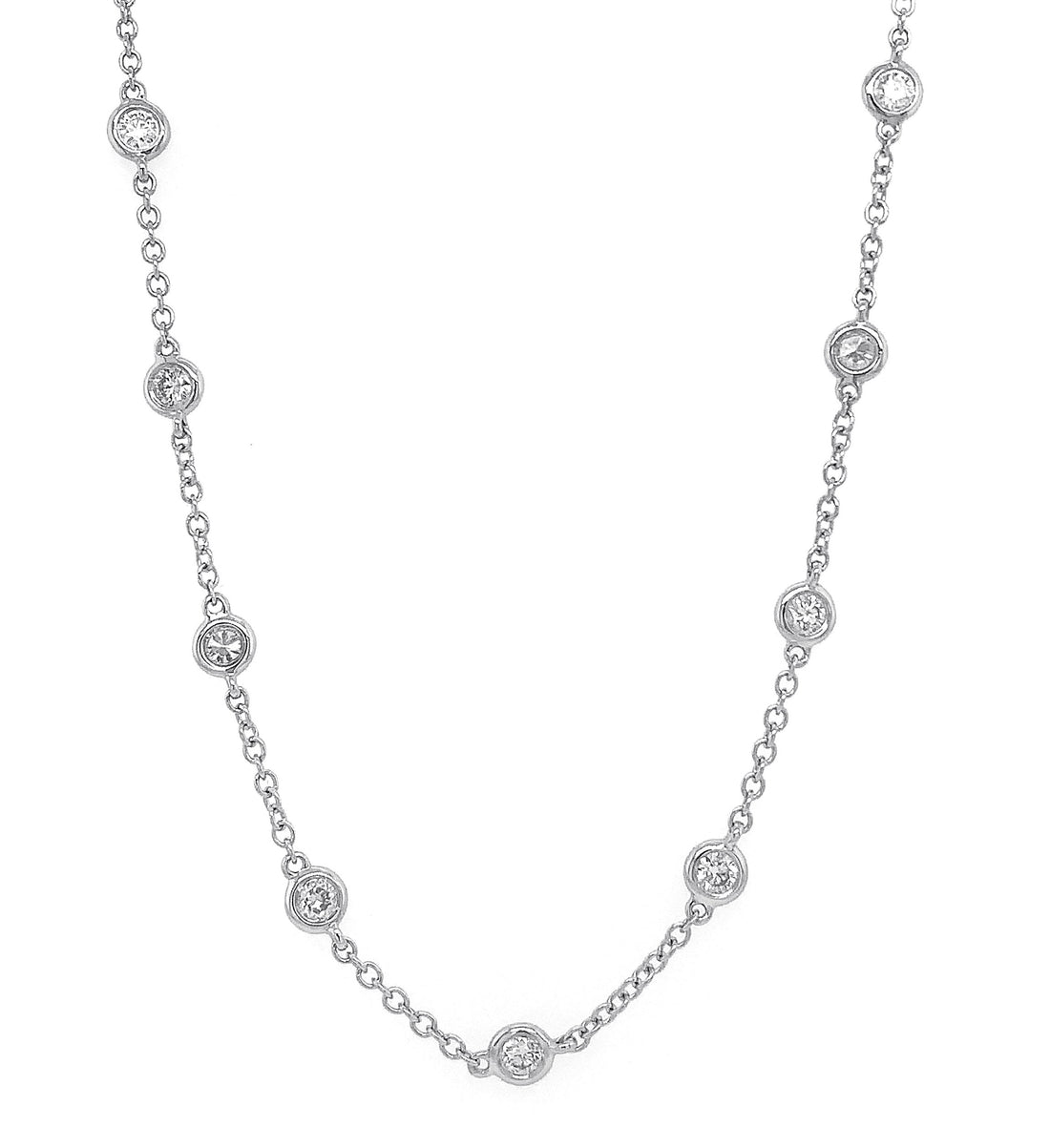 18kt White Gold Diamond Necklace