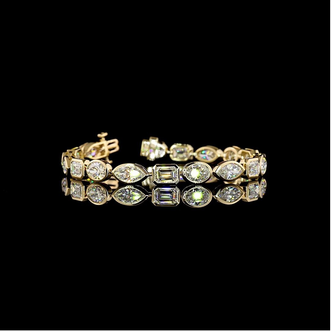 14kt Yellow Gold Lab Diamond Tennis Bracelet