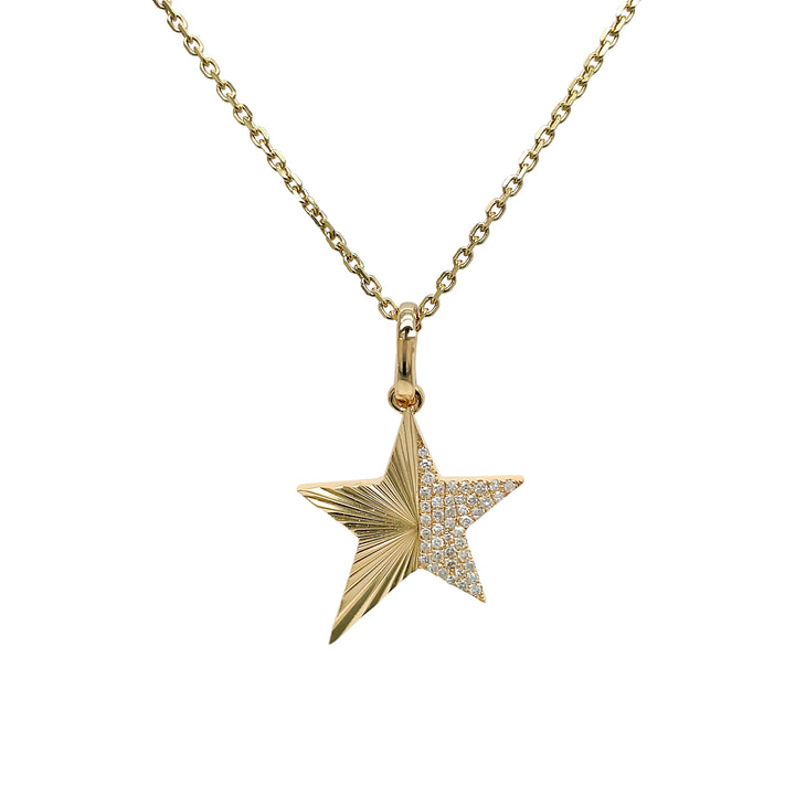 14kt Yellow Gold Diamond Pendant