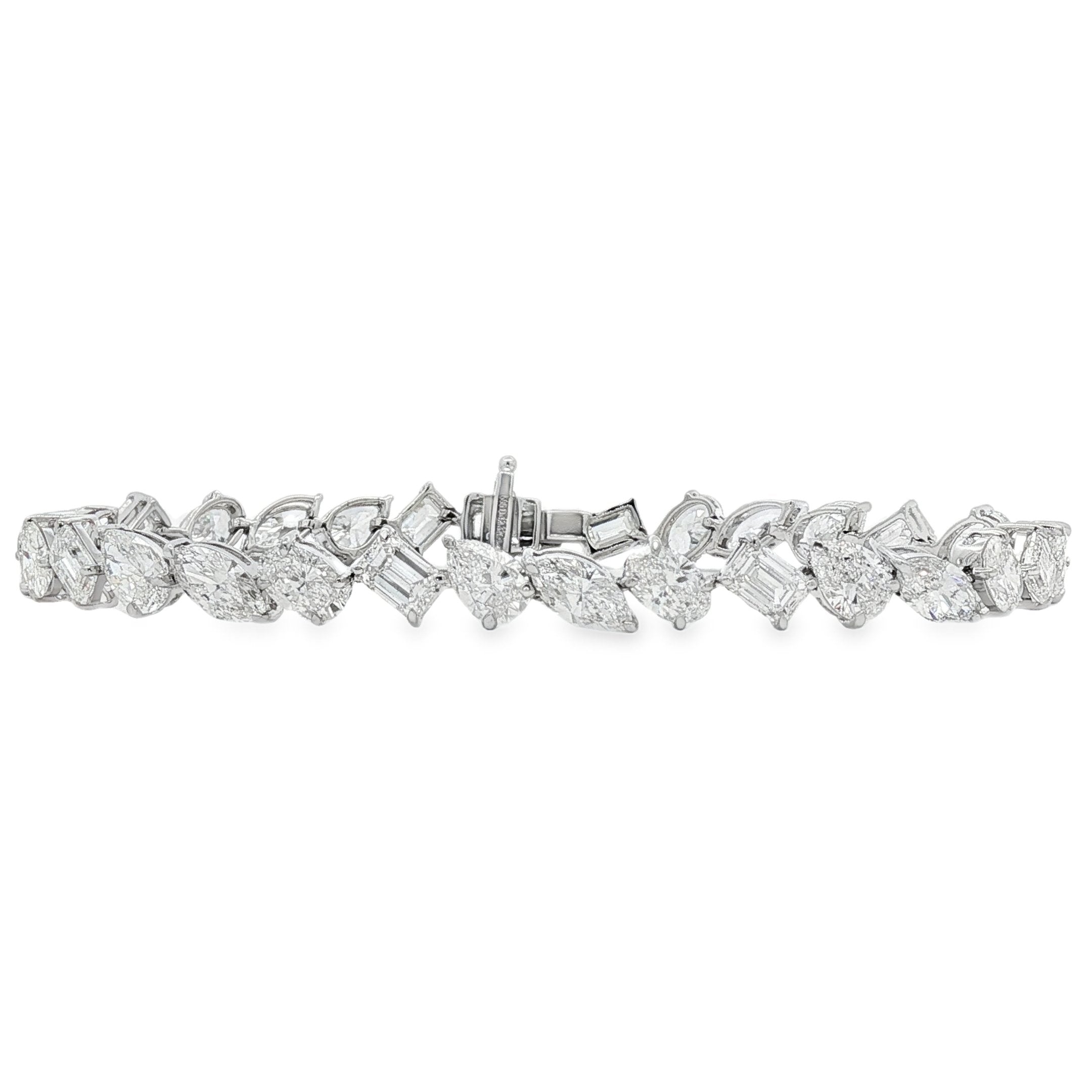 14kt White Gold Lab Diamond Bracelet