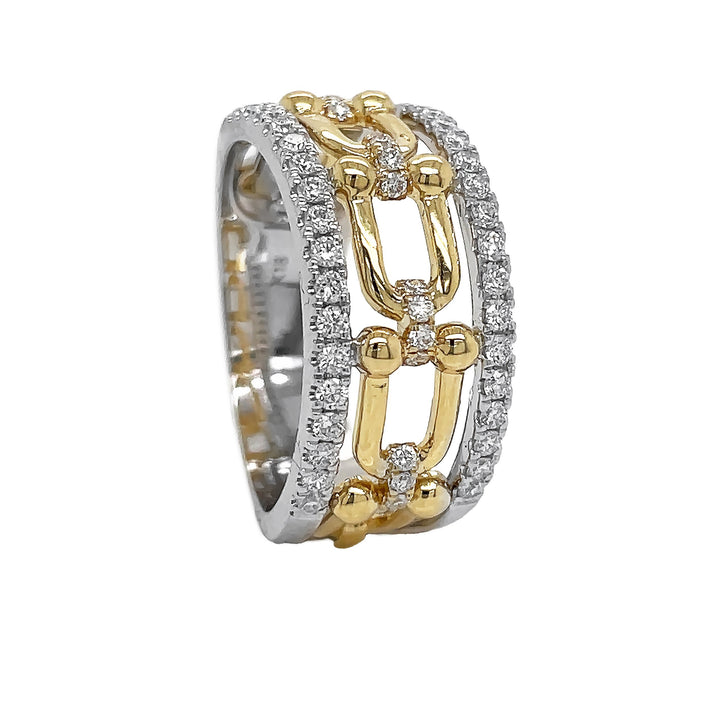18kt Yellow and White Gold Diamond Ring