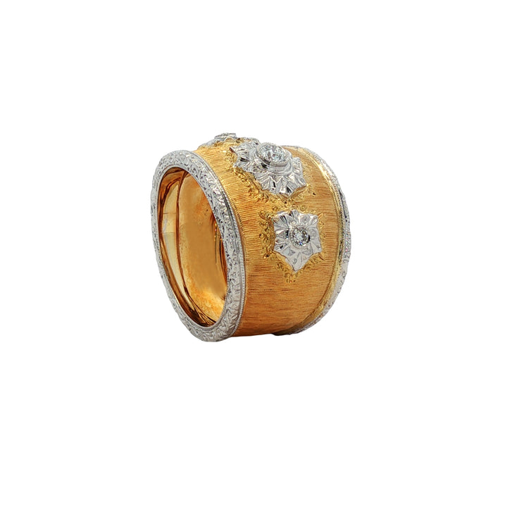 18kt Yellow And White Gold Diamond Ring