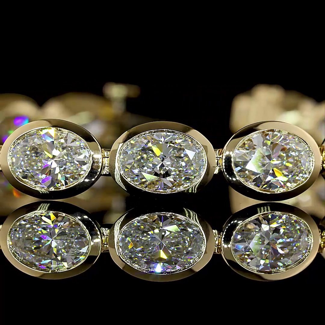 14kt Yellow Gold Lab Diamond Tennis Bracelet