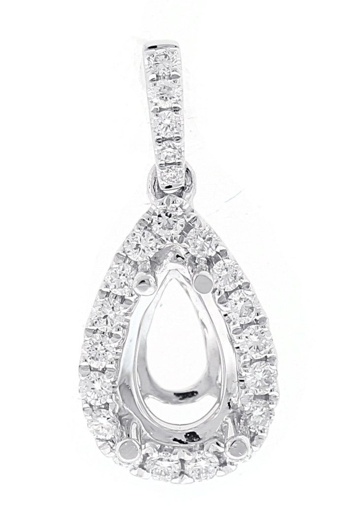18kt White Gold Diamond Pendant Mounting