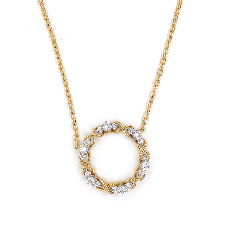18kt White And Yellow Gold Diamond Pendant
