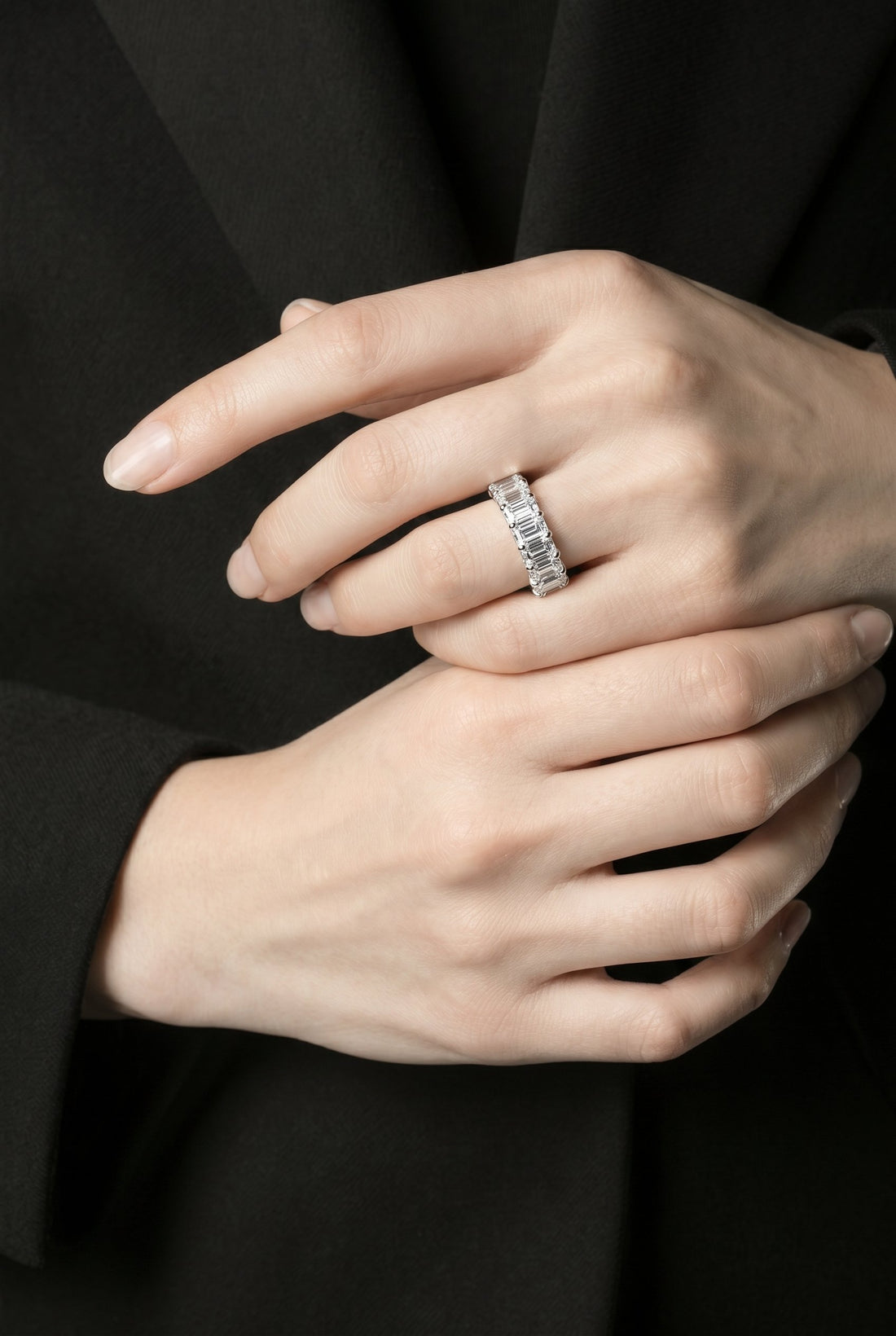 Platinum Lab Diamond Eternity Band