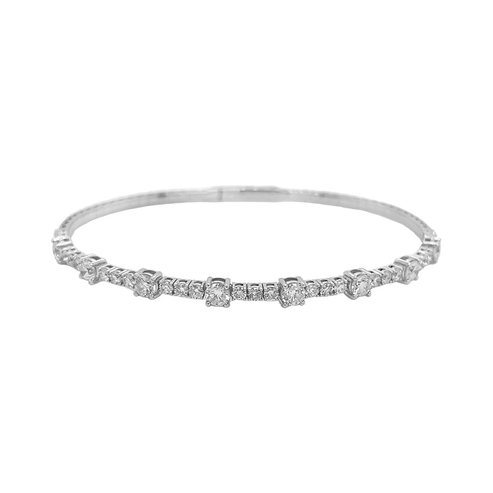 18kt White Gold Diamond Bangle