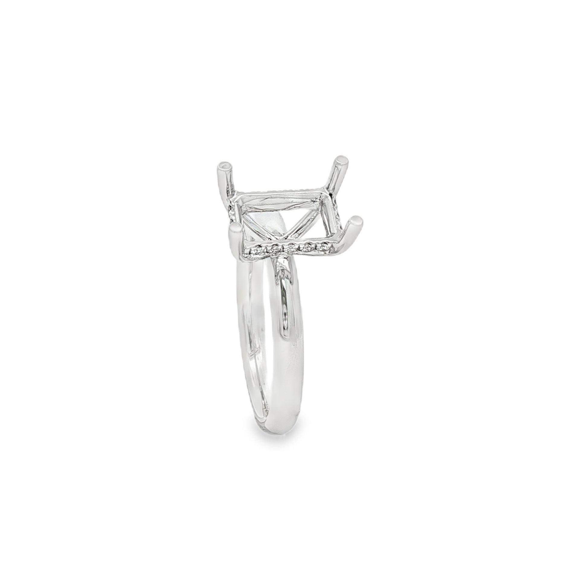 18kt White Gold Diamond Semi-Mount