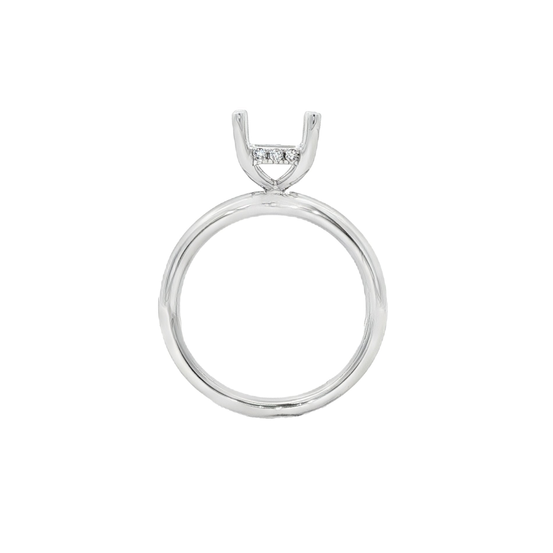 18kt White Gold Diamond Semi-Mount