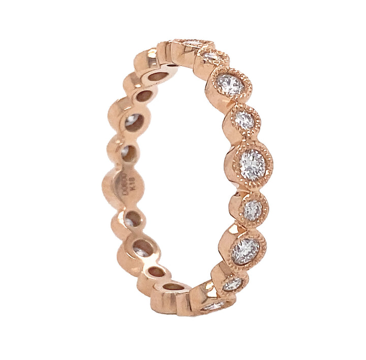18kt Rose Gold Diamond Band