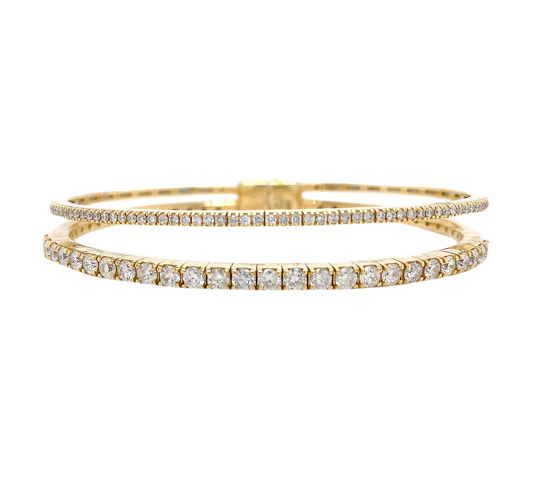 18kt Yellow Gold Diamond Bangle