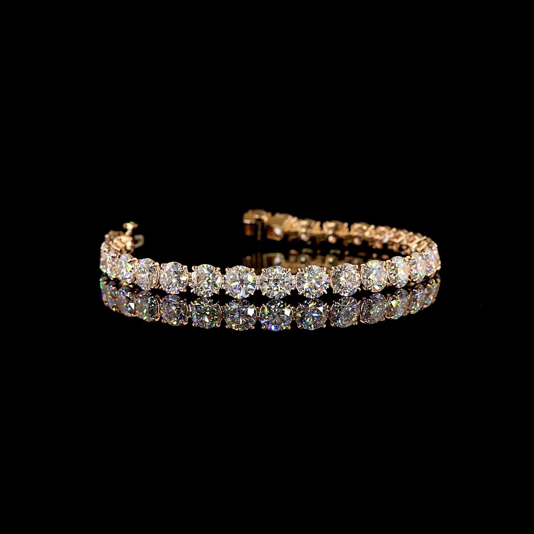 14kt Rose Gold Lab Diamond Tennis Bracelet