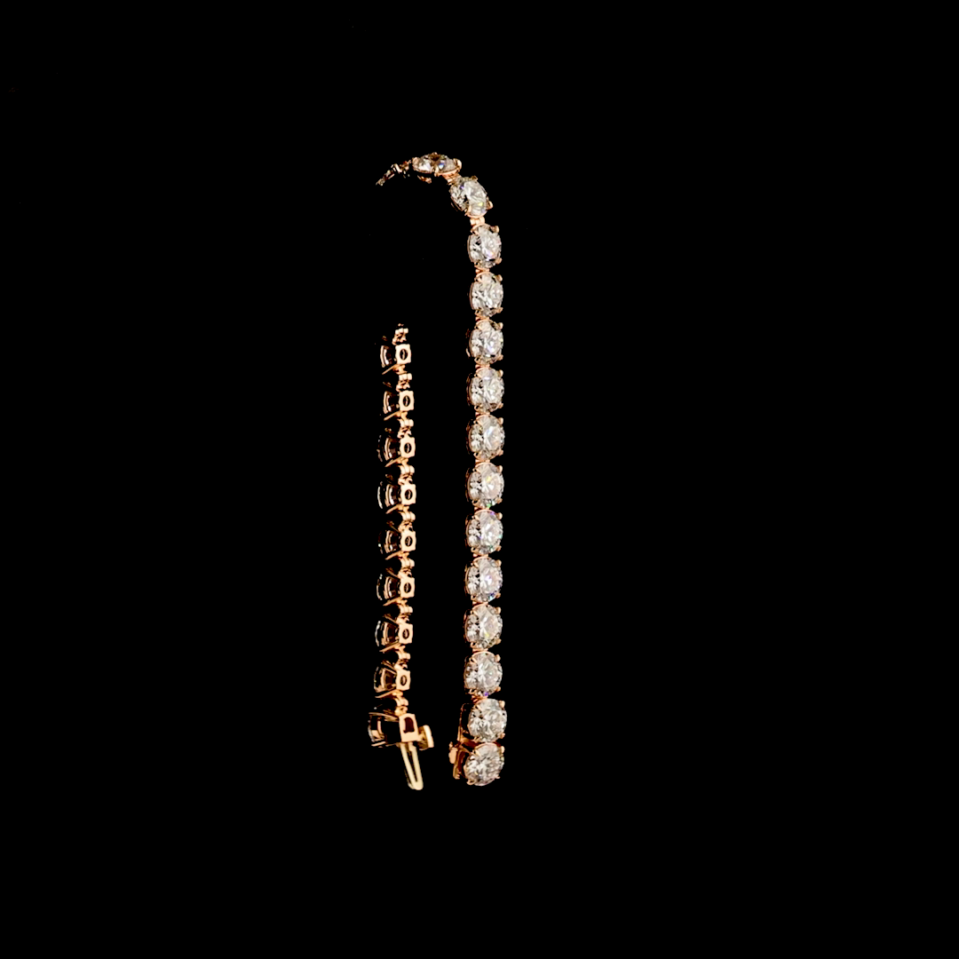 14kt Rose Gold Lab Diamond Tennis Bracelet