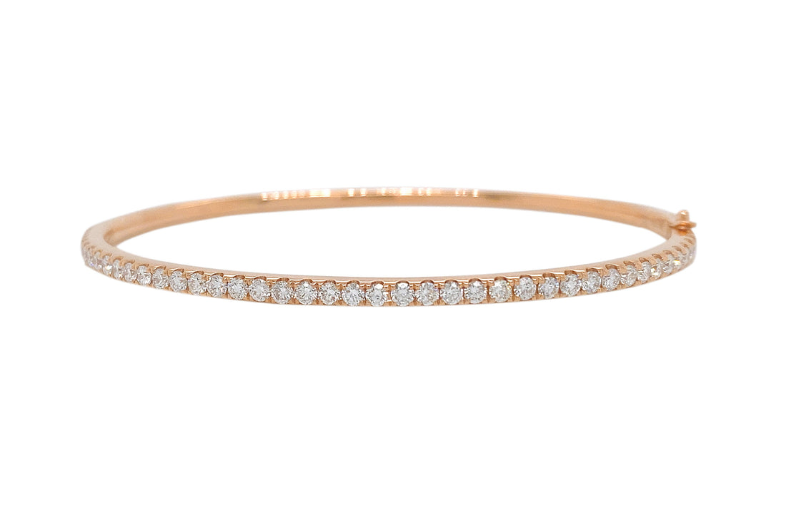 18kt Rose Gold Diamond Bangle