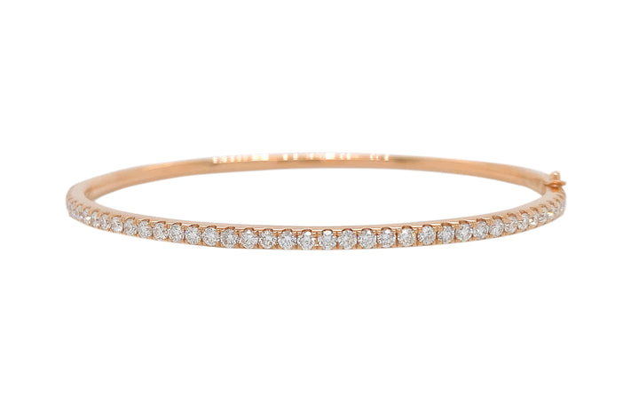 18kt Rose Gold Diamond Bangle
