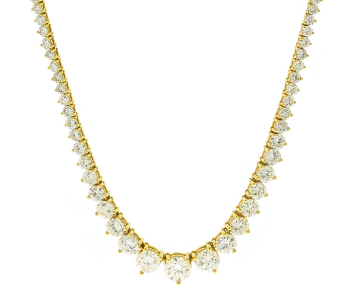 18kt Yellow Gold Diamond Necklace