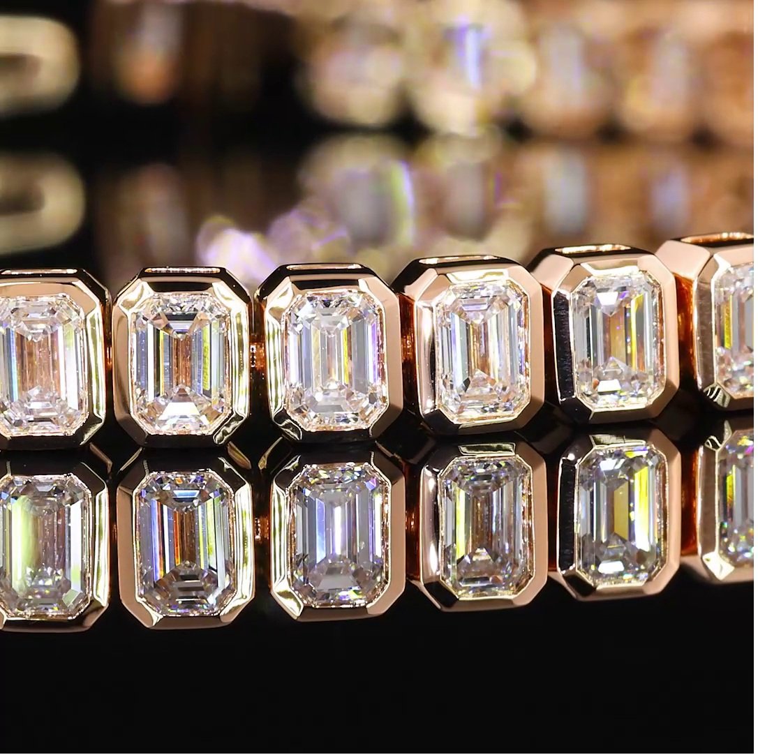 14kt Rose Gold Lab Diamond Tennis Bracelet