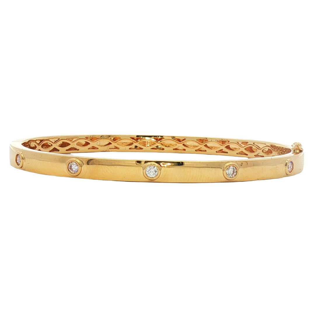 18kt Yellow Gold Diamond Bangle