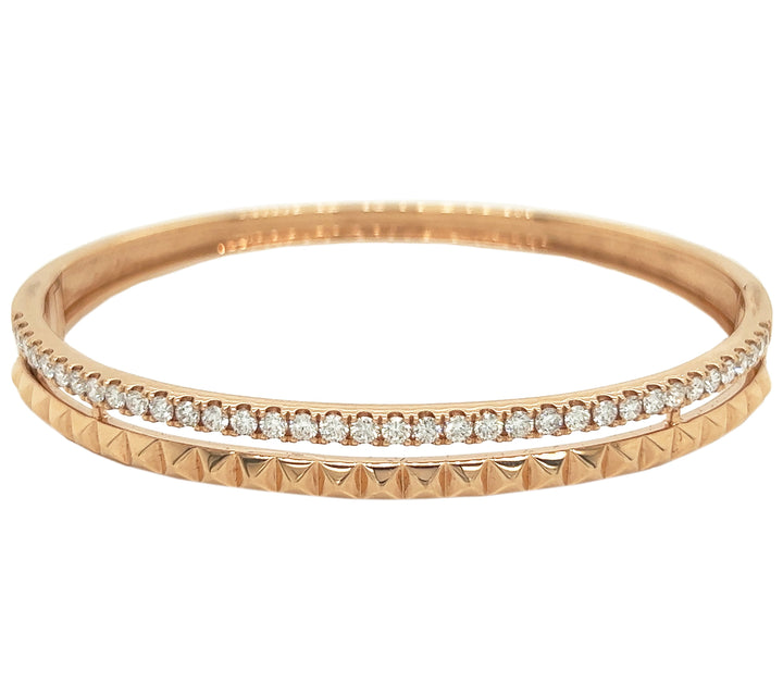 18kt Rose Gold Diamond Bangle