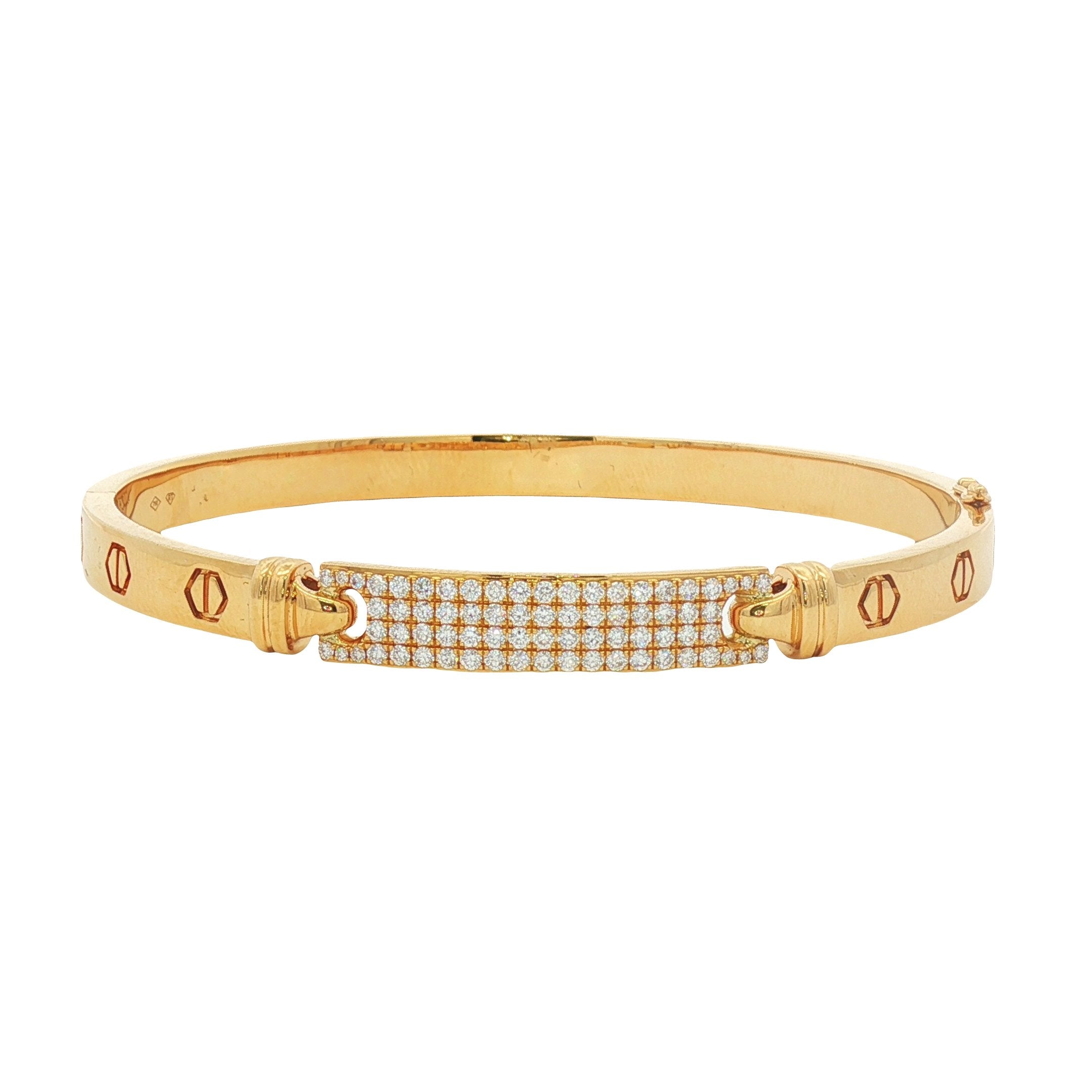 18kt Yellow Gold Diamond Bangle