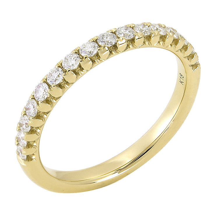 18kt Yellow Gold Diamond Half-way Band