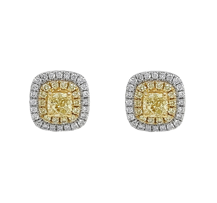 18kt White Gold Diamond Earrings
