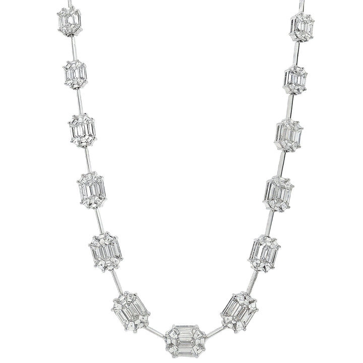 18kt White Gold Diamond Necklace