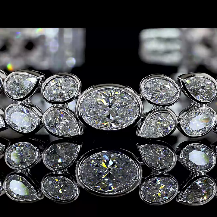 14kt White Gold Lab Diamond Tennis Bracelet
