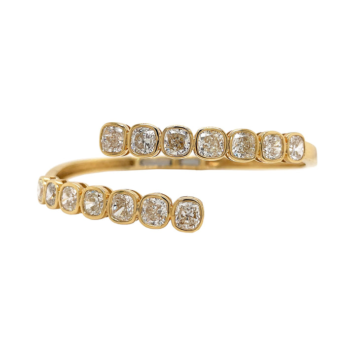 18kt Yellow Gold Diamond Bangle.