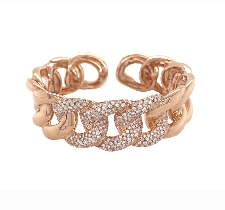 18kt Rose Gold Diamond Bangle